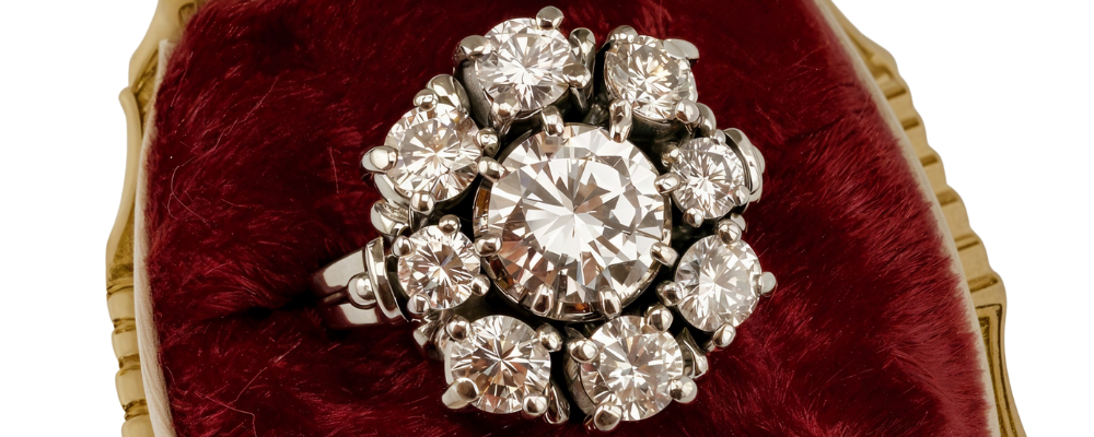 Vintage Zásnubní Prsten s Diamanty